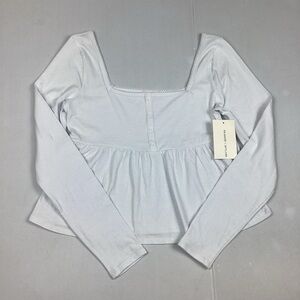 Frankee & Skylarr Peplum Cropped Babydoll Top Juniors XL NEW!
